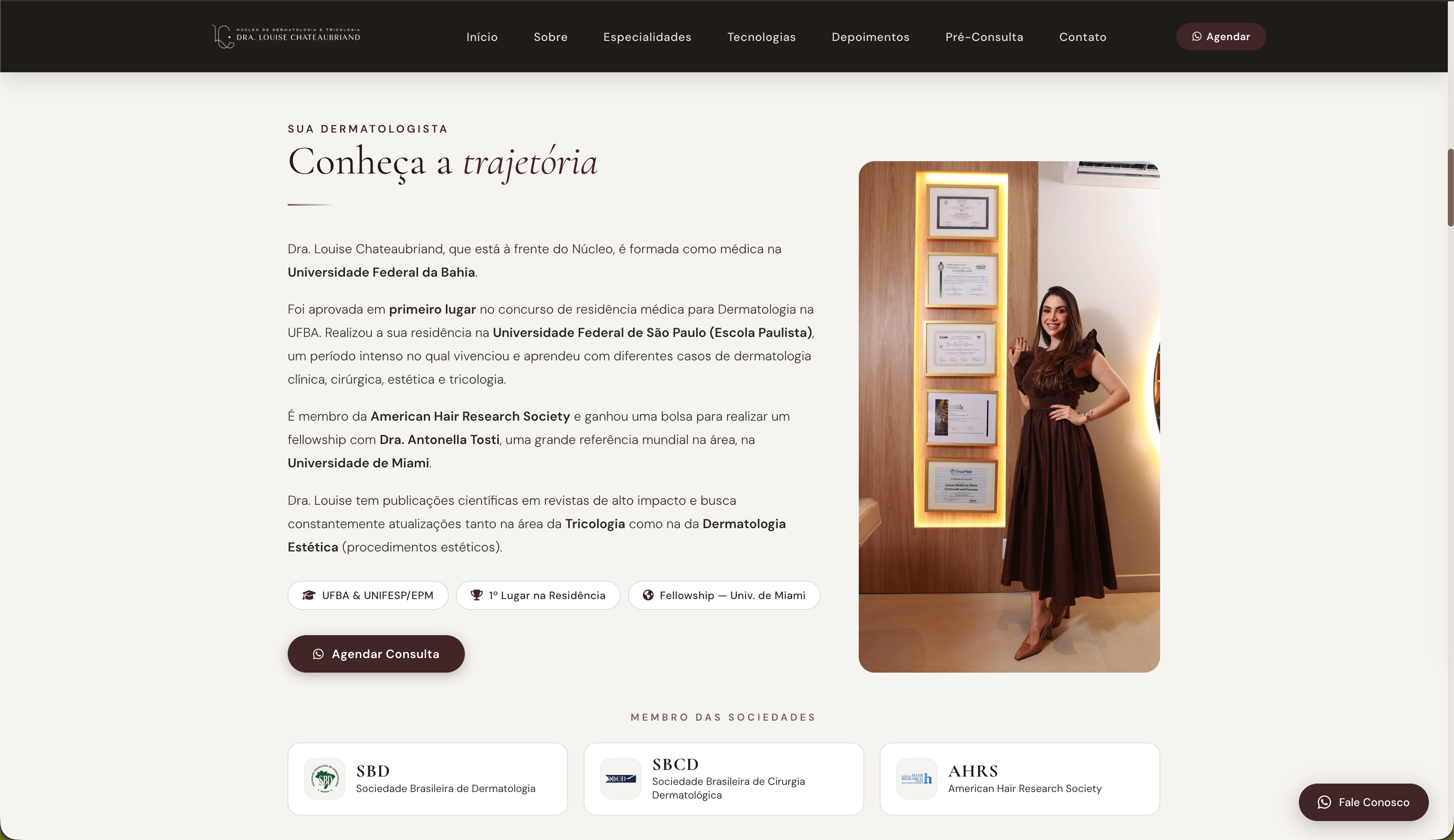 Trajet&oacute;ria profissional